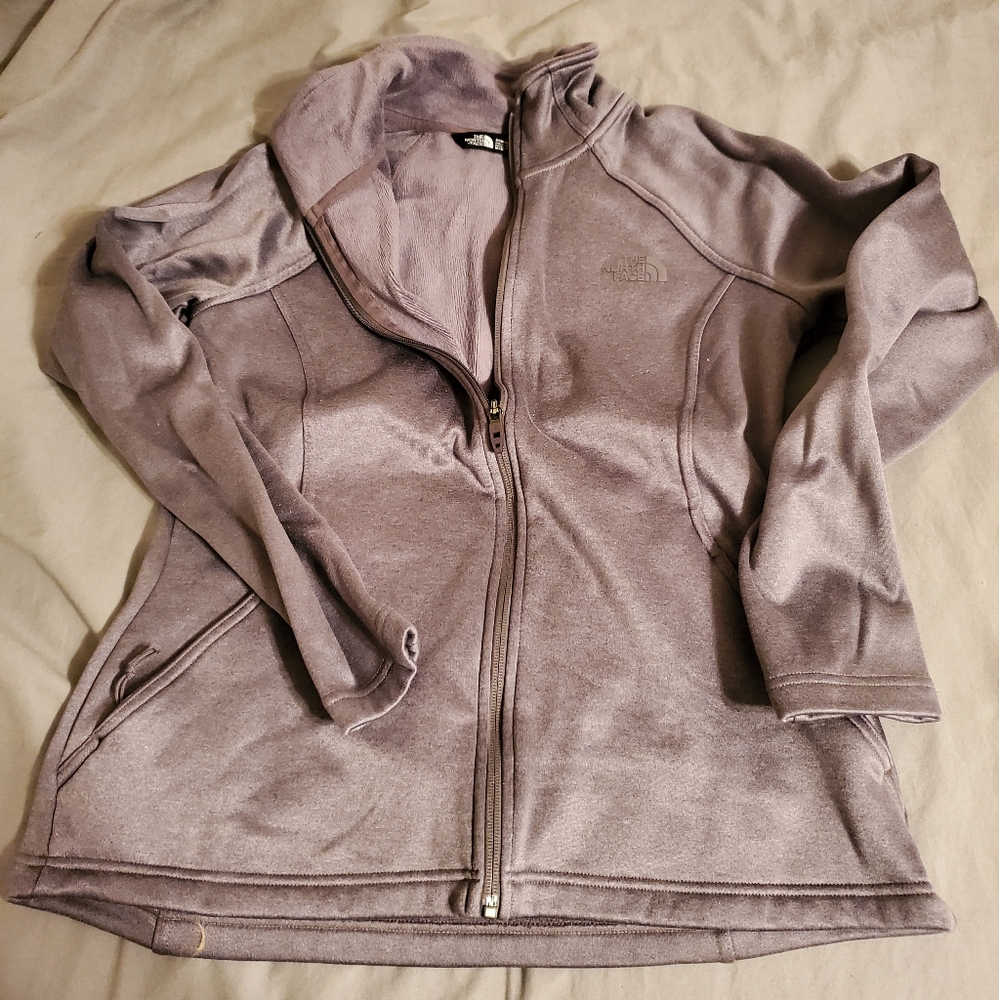 The North Face gray zip up jacket size medium